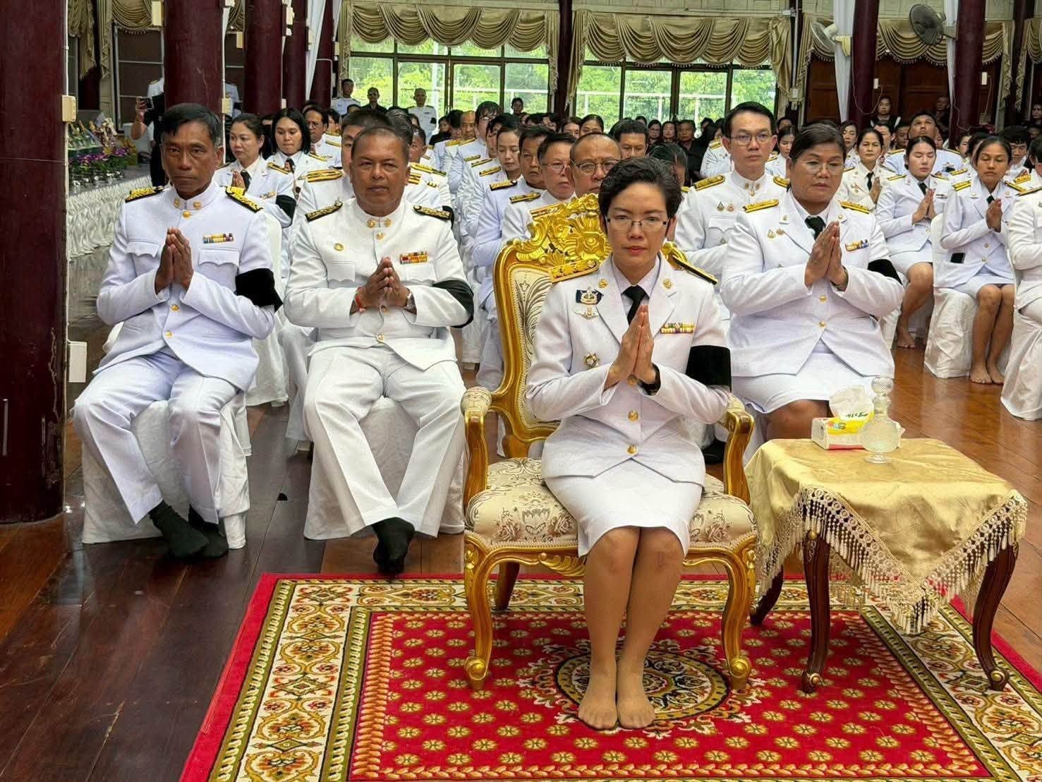 เข้าร่วมพิธีบำเพ็ญกุศลสัตตมวาร(7วัน) เพื่ออุทิศถวายพระราชกุศล สมเด็จพระเจ้าลูกเธอ เจ้าฟ้าพัชรกิติยาภา นเรนทิราเทพยวดี กรมหลวงราชสาริณีสิริพัชร มหาวัชรราชธิดา